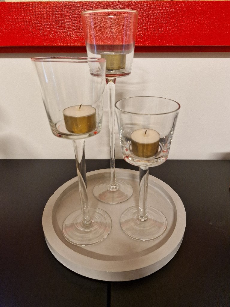 waxine lichtjes set, Huis en Inrichting, Ophalen, Gebruikt, Inclusief decoratie, Glas