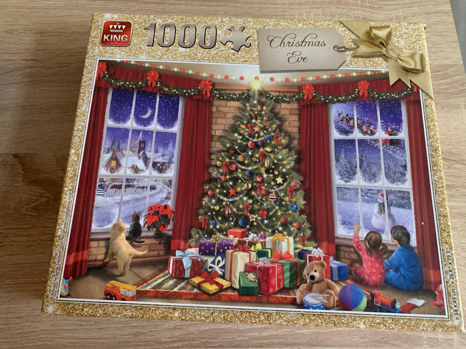 King Legpuzzel 1000 stukjes - Christmas Eve, Ophalen of Verzenden, 500 t/m 1500 stukjes, Zo goed als nieuw, Legpuzzel