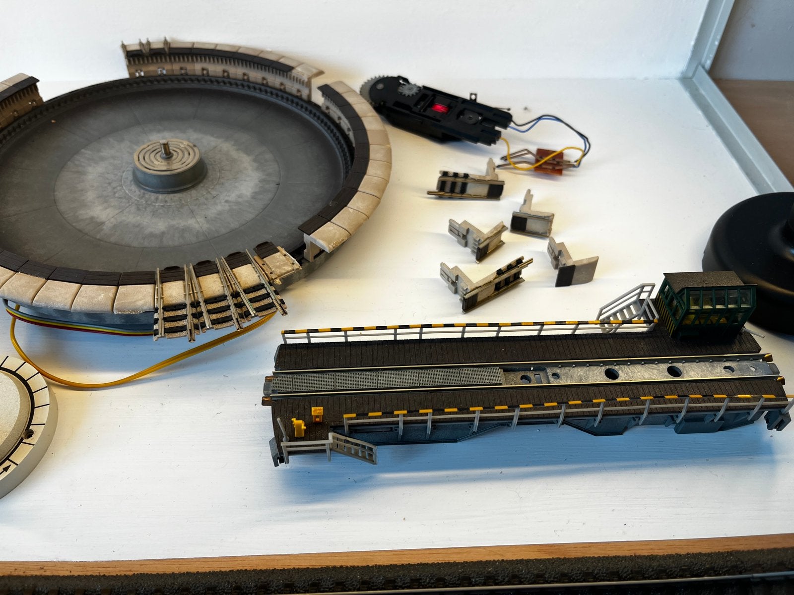 Fleischmann 9152 N-spoor draaischijf – compleet – opknapper, Gebruikt, Gelijkstroom, Fleischmann, Rails