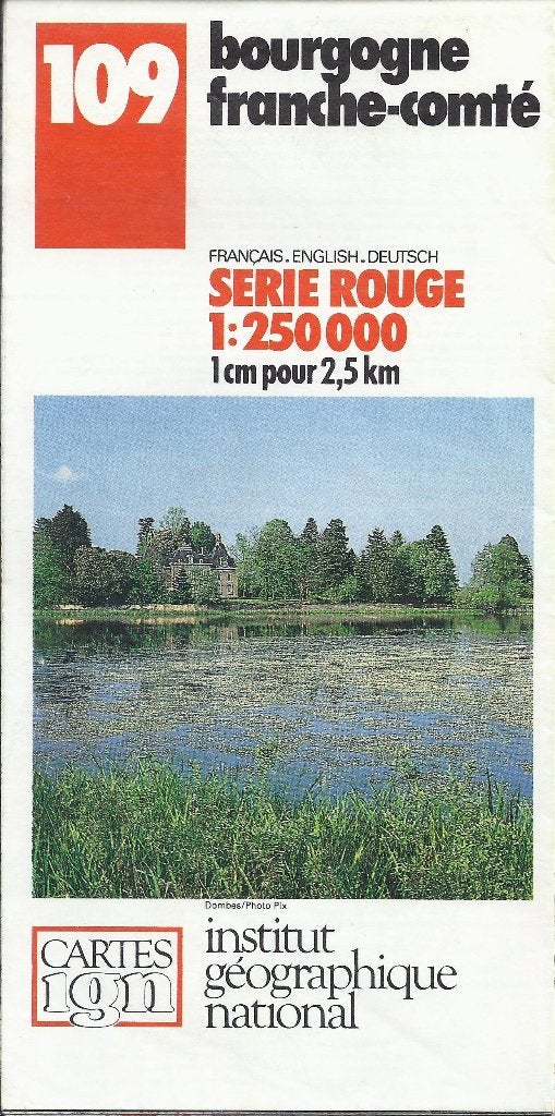 Pl109 plattegrond bourgogne franche comte 1991-, Ophalen of Verzenden, Zo goed als nieuw, 1800 tot 2000, Landkaart