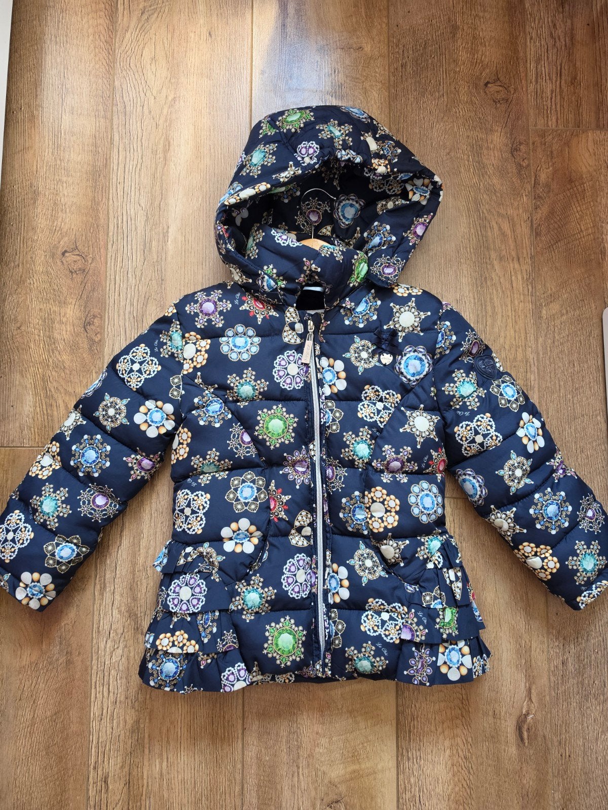 Le Chic winterjas met juwelenprint 116, Meisje, Le Chic, Ophalen of Verzenden, Zo goed als nieuw