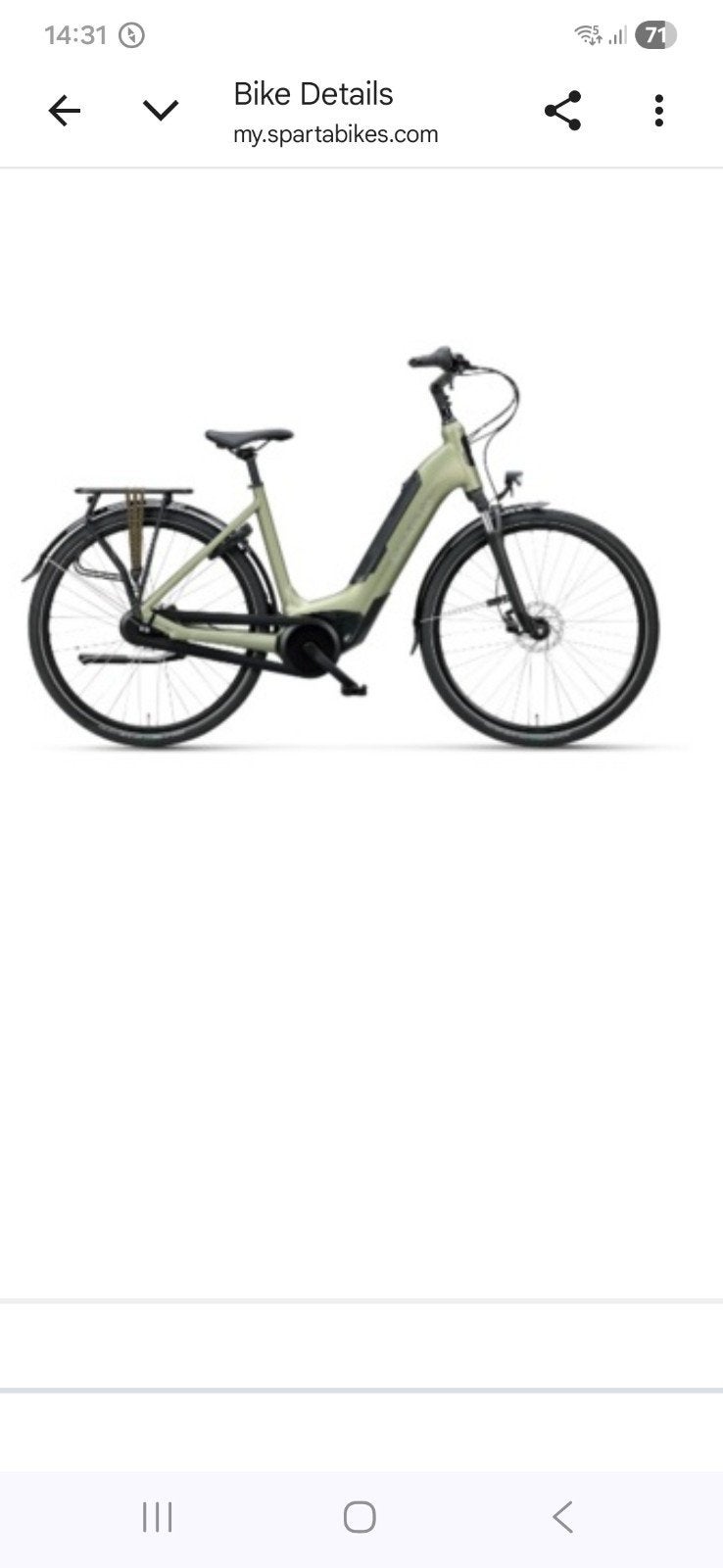 Sparta c-Grid Fit M7Tb 2022 E-bike - Groen/Zwart, Ophalen, Sparta, Zo goed als nieuw, 50 km per accu of meer