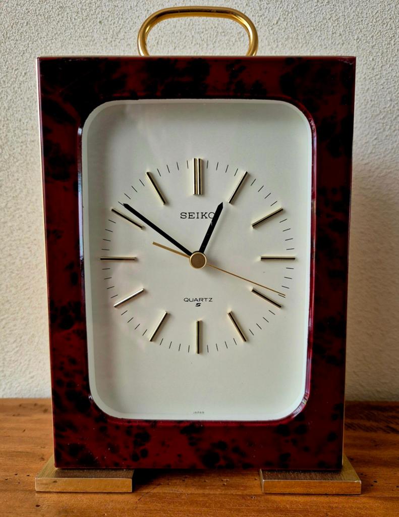 Vintage Seiko tafelklok uit de jaren 70, Huis en Inrichting, Ophalen of Verzenden, Zo goed als nieuw, Wekker of Tafelklok