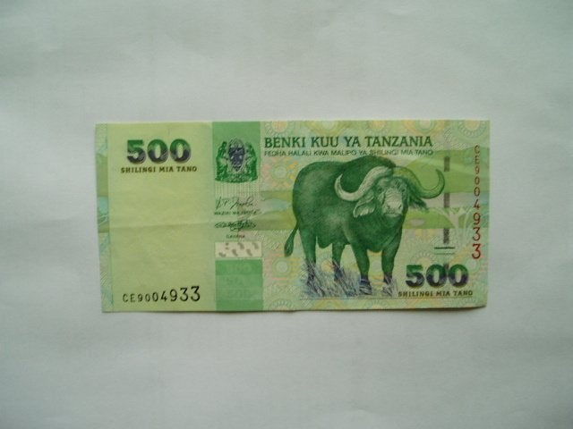 1767. Tanzania, 500 shilingi 2003 Cape Buffalo., Verzenden, Tanzania, Los biljet