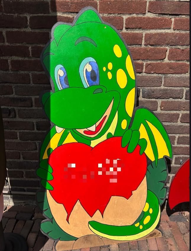 Geboortebord draak, Kinderen en Baby's, Kraamcadeaus en Geboorteborden, Ophalen, Gebruikt
