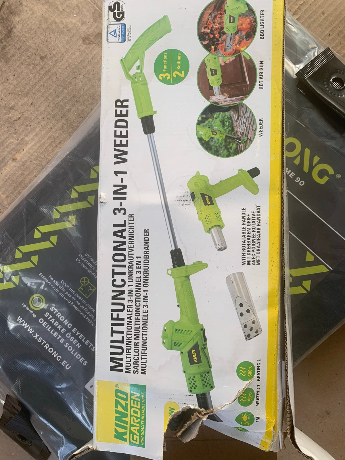 Kinzo Garden 3-in-1 Onkruidbrander, BBQ-aansteker, hetelucht, Ophalen of Verzenden, Nieuw