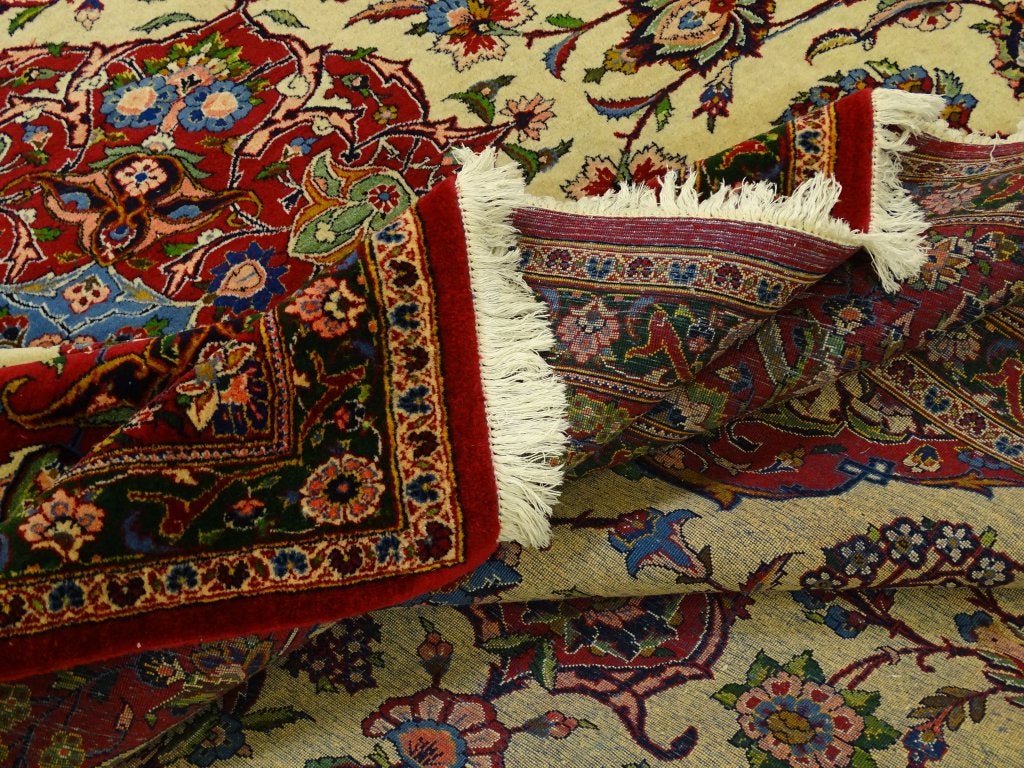 Perzisch tapijt - Isfahan - 405 x 320 cm - Handgeknoopt, Gebruikt, -, Antiek - modern - Klassiek - Vintage - Eclectisch, -
