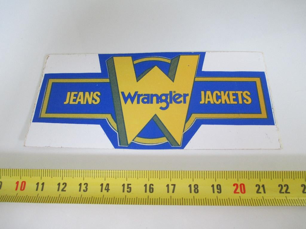 sticker WRANGLER jeans jackets, Verzamelen, Stickers, Zo goed als nieuw, Ophalen