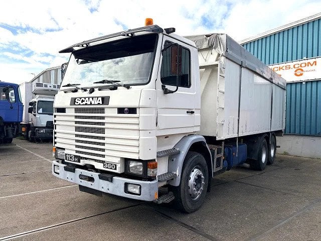 Scania R113-360 HL 6x2 FULL STEEL SUSPENSION BULK KIPPER (MA, Auto's, Euro 2, Scania, 360 pk, Wit