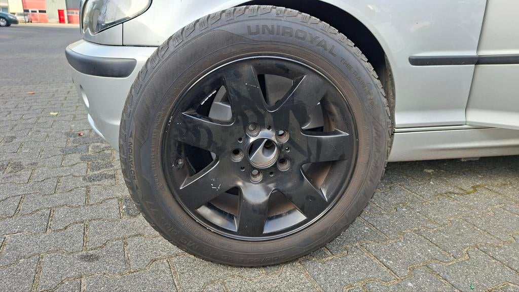 Uniroyal All Season banden op velgen 205/55 R16 (BMW E46), Ophalen, Gebruikt