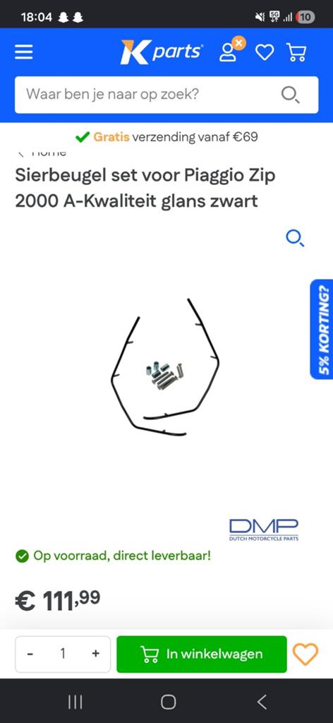Valbeugels zip, Ophalen of Verzenden, Overige typen, Overige merken