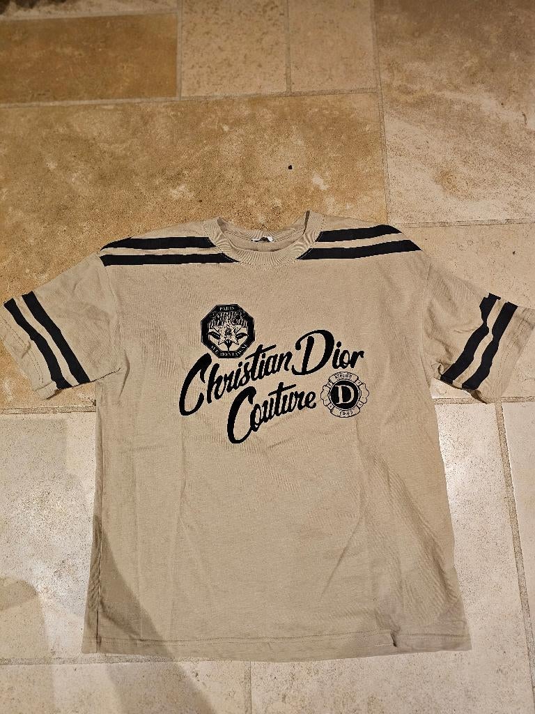 T shirt, Christian Dior, Maat 52/54 (L), Beige, Ophalen of Verzenden