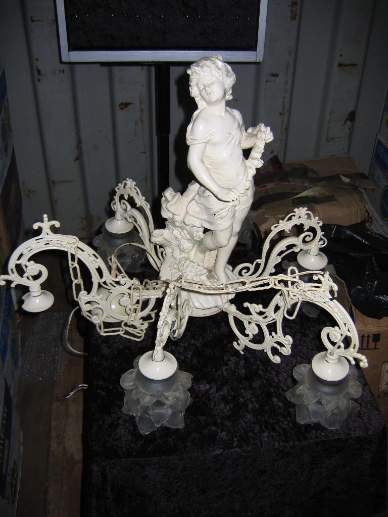 Prachtige Grote Romantisch Jugendstill Lamp - diameter 60 cm, Antiek en Kunst, Antiek | Lampen, Ophalen
