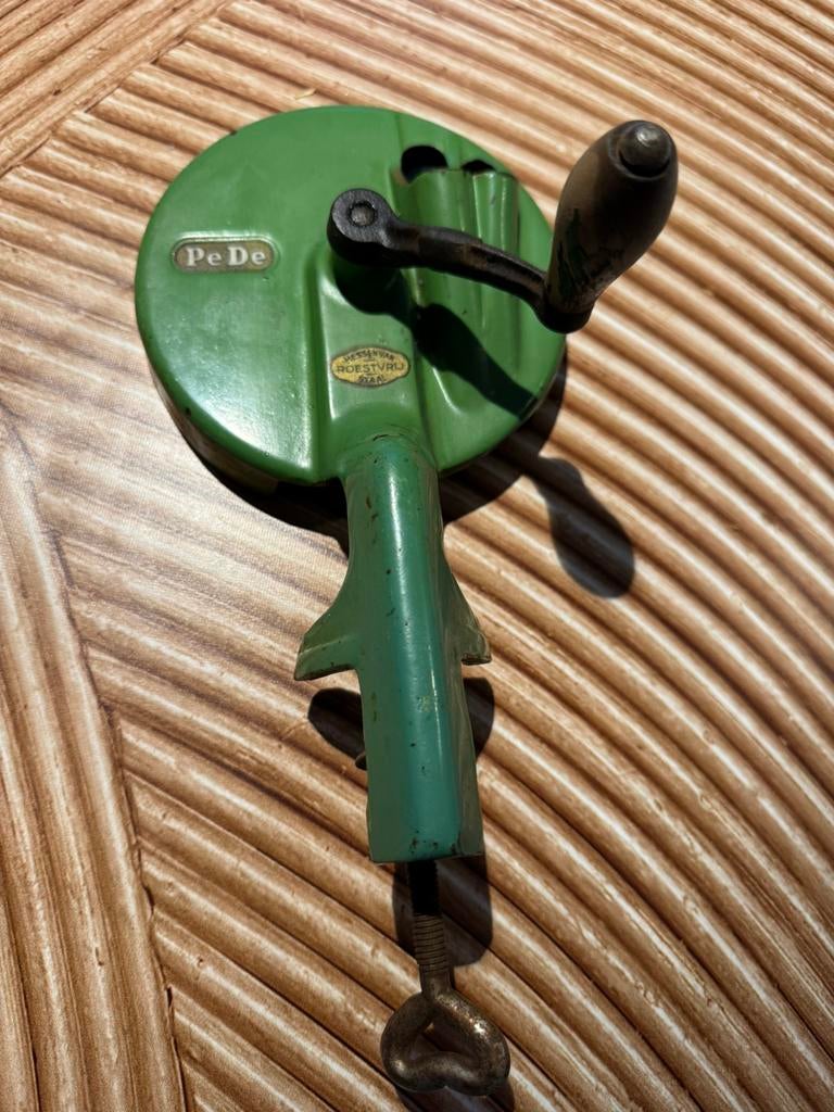 Vintage, Pede snijbonen molen groen, Antiek en Kunst, Ophalen of Verzenden