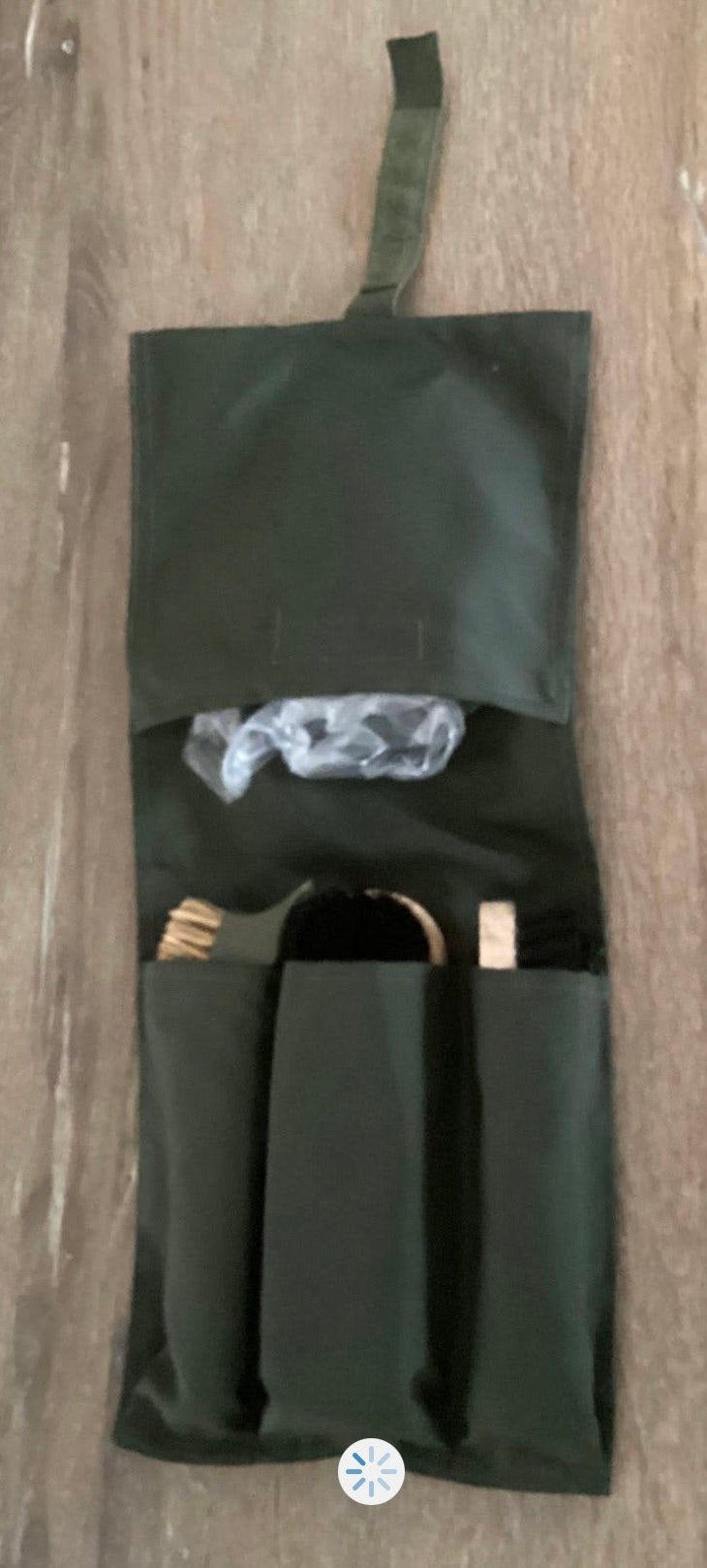 LEGER TAS MET SCHOENPOETS GERIEF ,ZGAN …MOOI !, Ophalen of Verzenden, Landmacht, Nederland, Kleding of Schoenen
