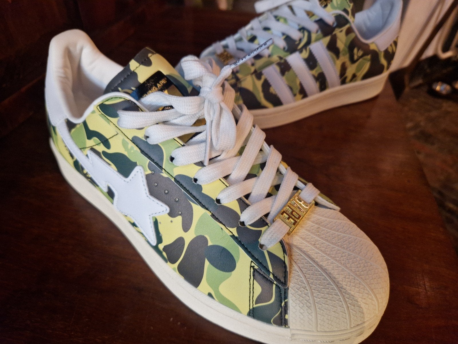 A Bathing Ape x Adidas Superstar Camo Sneakers, Kleding | Heren, Ophalen of Verzenden, Nieuw