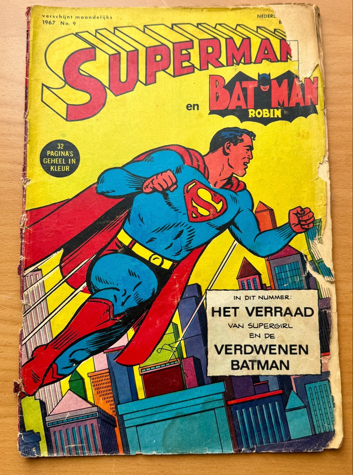 Superman en Batman Robin - Het Verraad van Supergirl 1967, Boeken, Eén stripboek, Ophalen of Verzenden, Gelezen