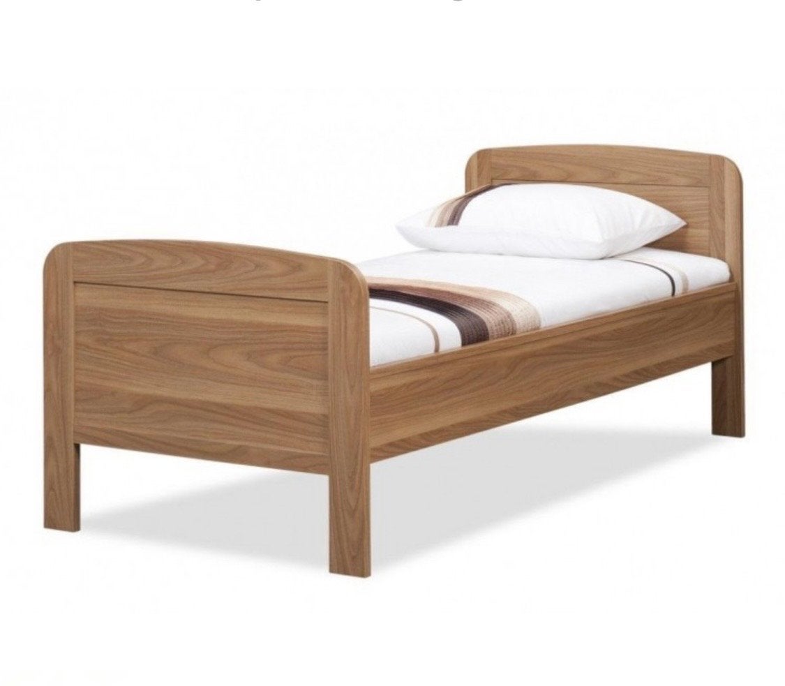 Seniorenbed, elektrisch verstekbare bedboden & matras, Ophalen, 90 cm, Eenpersoons, Bruin
