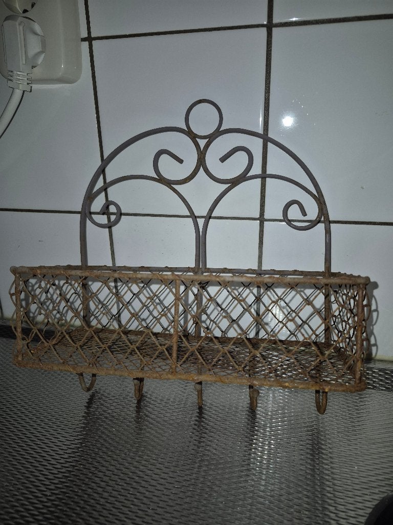 metalen draadmand/wandmand (Gereserveerd), Ophalen of Verzenden, Gebruikt, Metaal