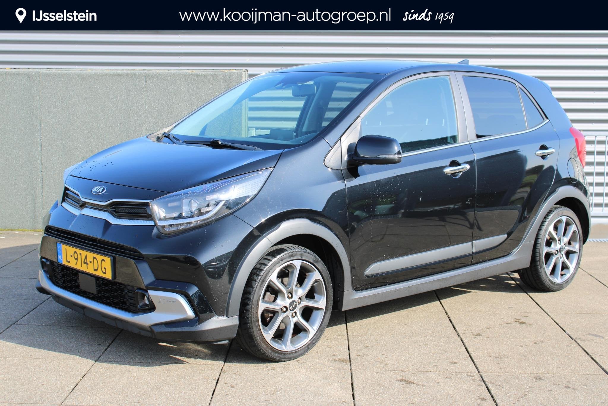 Kia Picanto 1.0 T-GDi X-Line 5-persoons TURBO 100PK Stuur+ S, Auto's, Automatische klimaatregeling, 101 pk, Gebruikt, Zwart