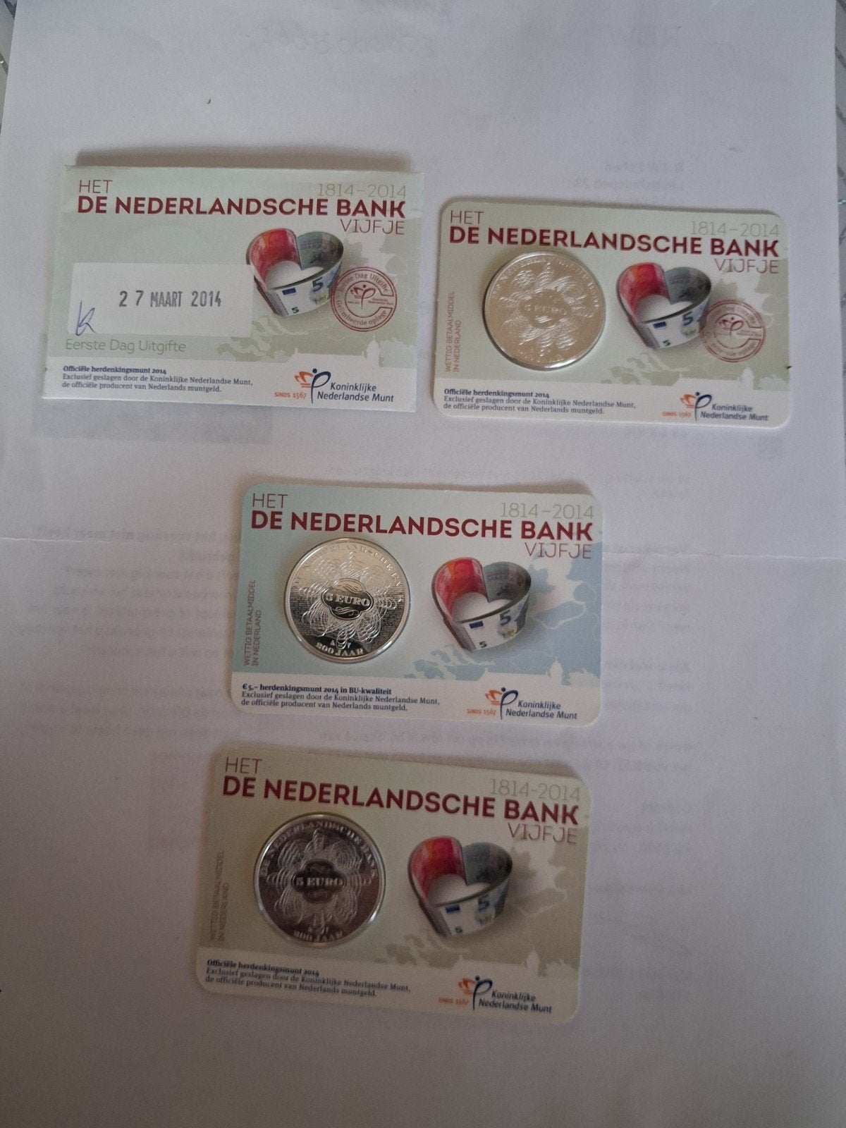 Complete set coincards de Nederlandse bank 2014., Postzegels en Munten, Munten | Nederland, Ophalen of Verzenden, Koningin Beatrix