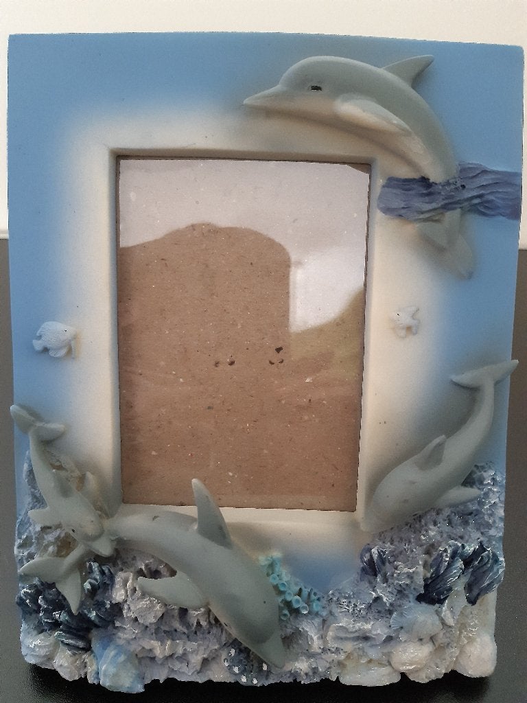 Fotolijstje 3D met dolfijnen in koraal NIEUW, Ophalen of Verzenden, Nieuw, Minder dan 50 cm, Foto of Poster