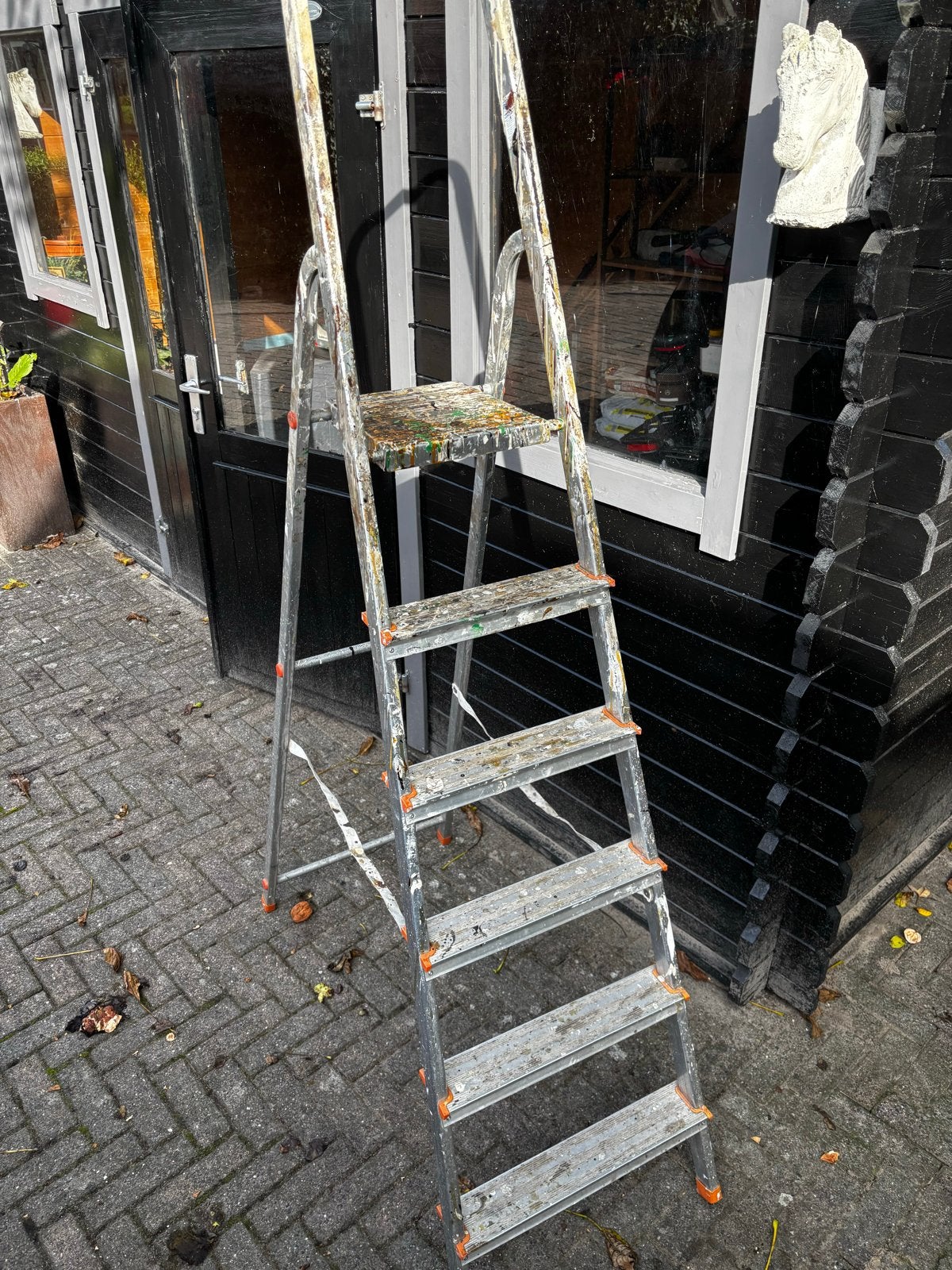 Gebruikte aluminium trap met 5 treden, Doe-het-zelf en Verbouw, Ophalen, Gebruikt, Trap, 2 tot 4 meter