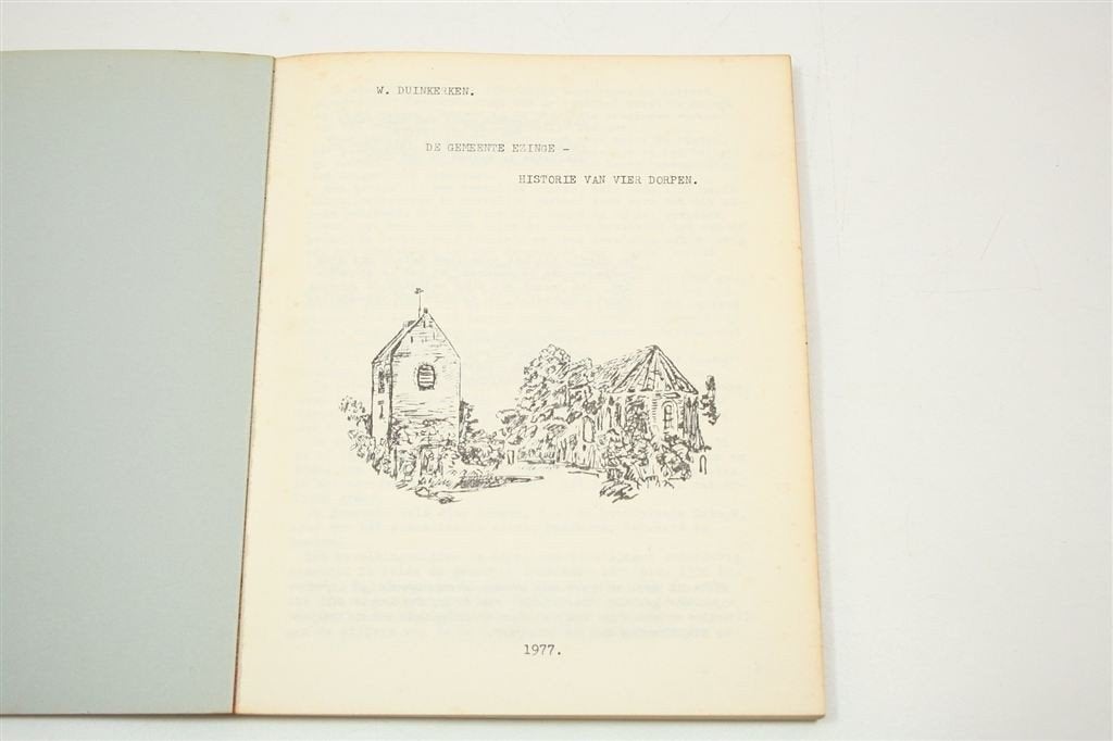 De Gemeente Ezinge — Historie van 4 Groningse Dorpen 1977, Boeken, Ophalen of Verzenden, Gelezen