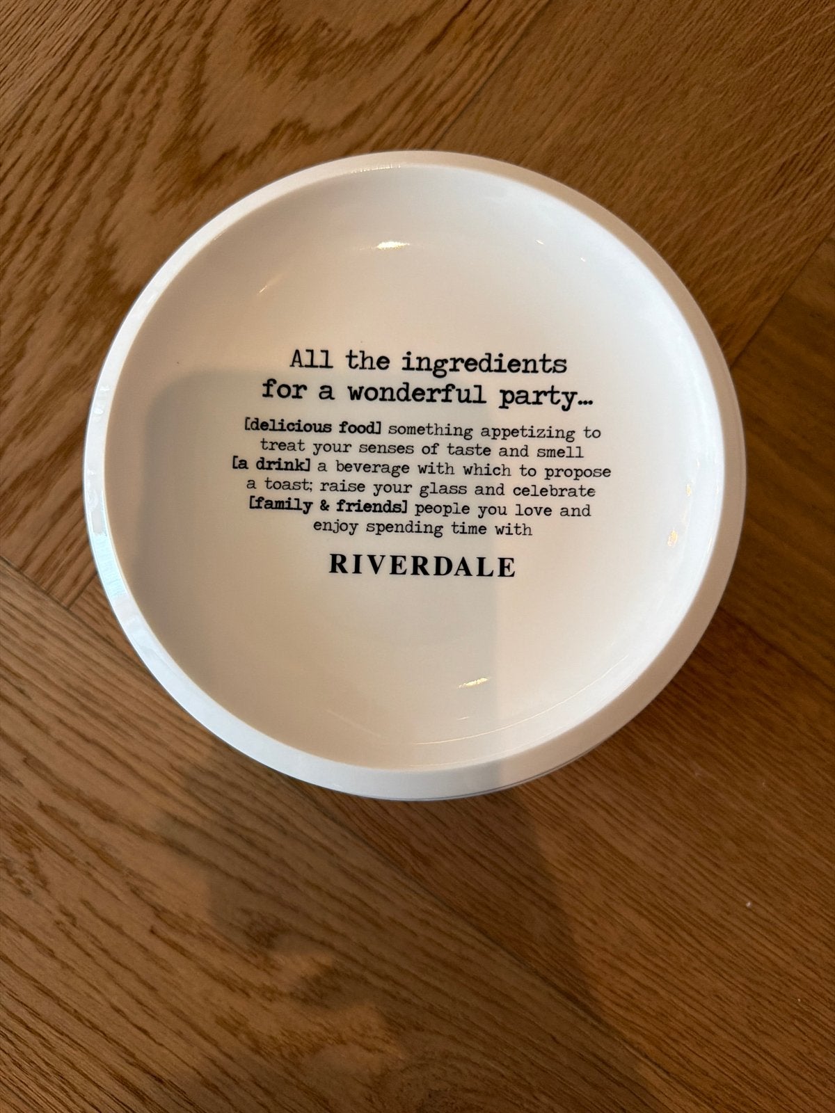 Riverdale gebaks bordjes met tekst - set van 10, Overige merken, Verzenden, Modern, Porselein