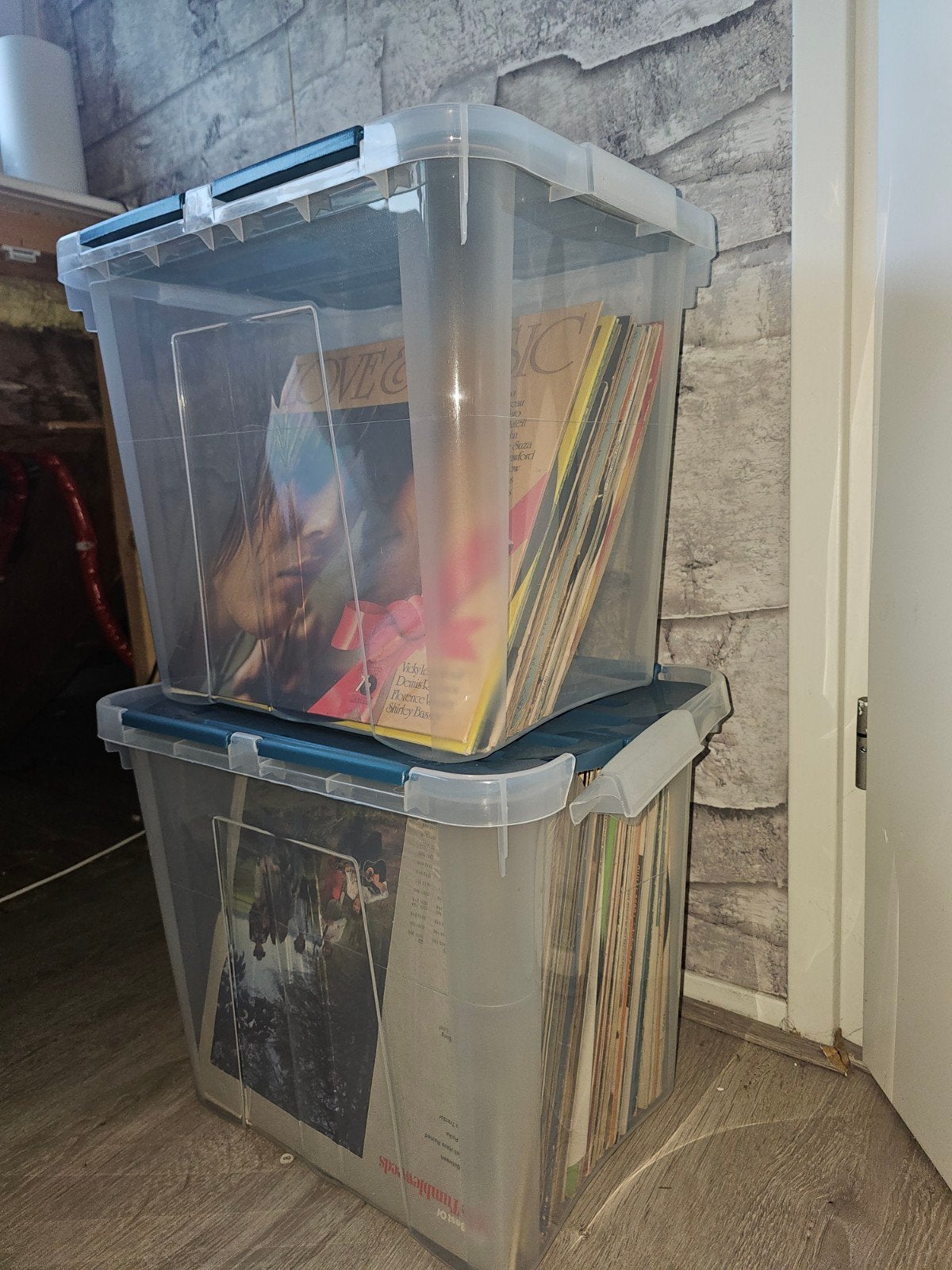 Grote collectie vinylplaten in opbergboxen, Cd's en Dvd's, Vinyl | Pop, LP, Gebruikt, Pop, Ophalen of Verzenden