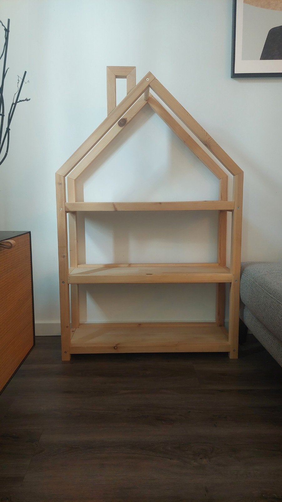 Houten kinderboekenkast / Open toy storage shelf, Huis en Inrichting, Kasten | Boekenkasten, Ophalen, Met plank(en), 100 tot 150 cm