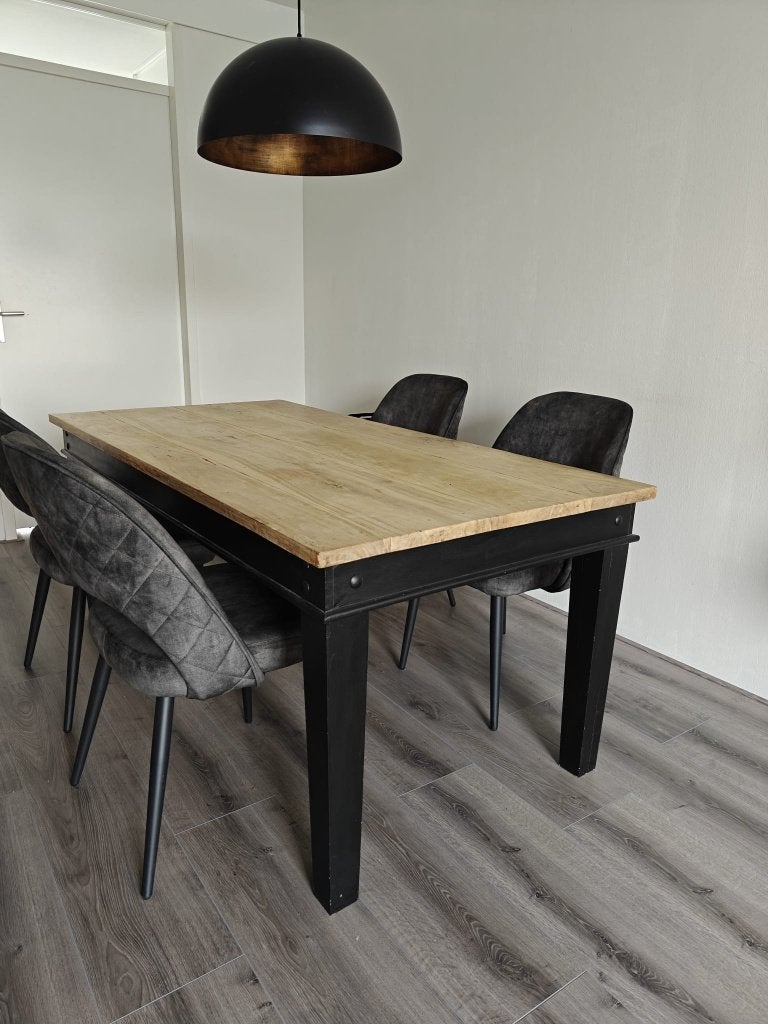 Eetkamerstoelen Silvan (Leen Bakker) 4 stuks - Donkergroen, Ophalen, Overige kleuren, Zo goed als nieuw, Stof