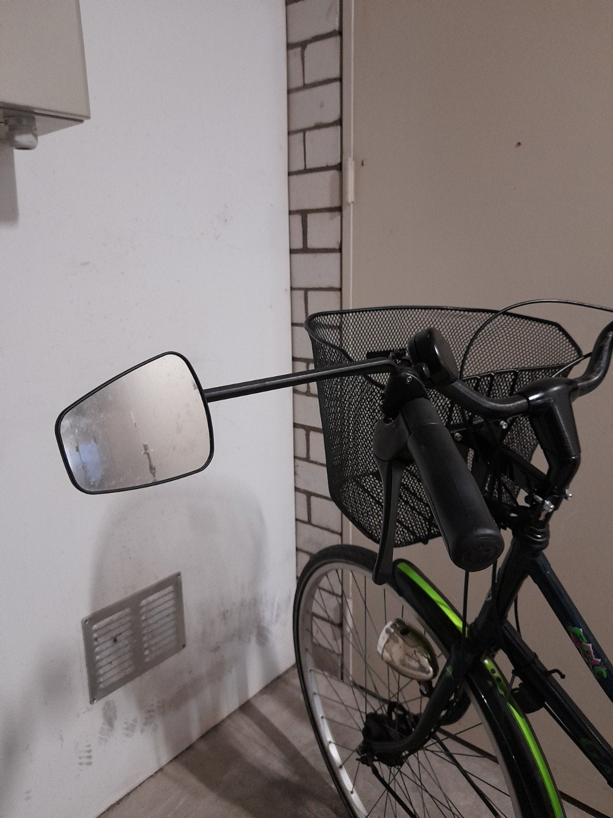 Groene Gazelle damesfiets met mand, tassen en spiegel, Ophalen, 53 tot 56 cm, Velgrem, Versnellingen