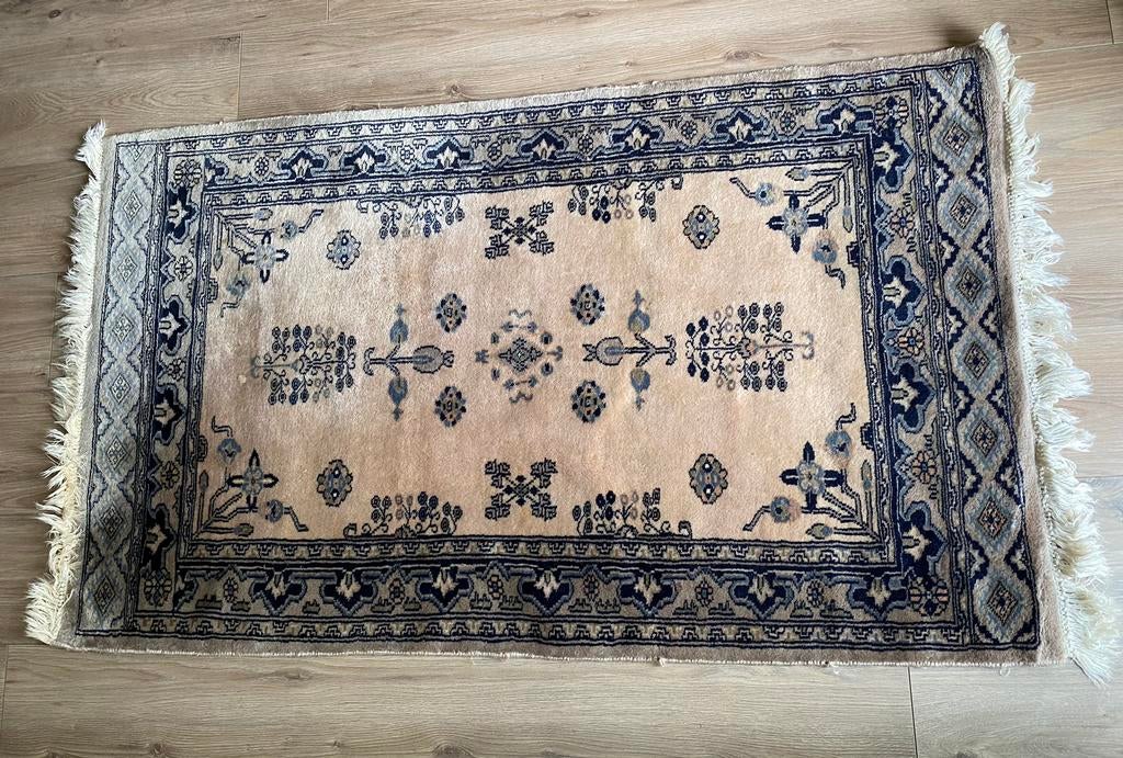 Vintage tapijt handgemaakt handgeknoopt perzisch, Verzenden