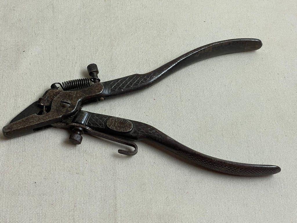 Oude metalen zaagzettang Garanto Fein jaren 30-40, Ophalen of Verzenden