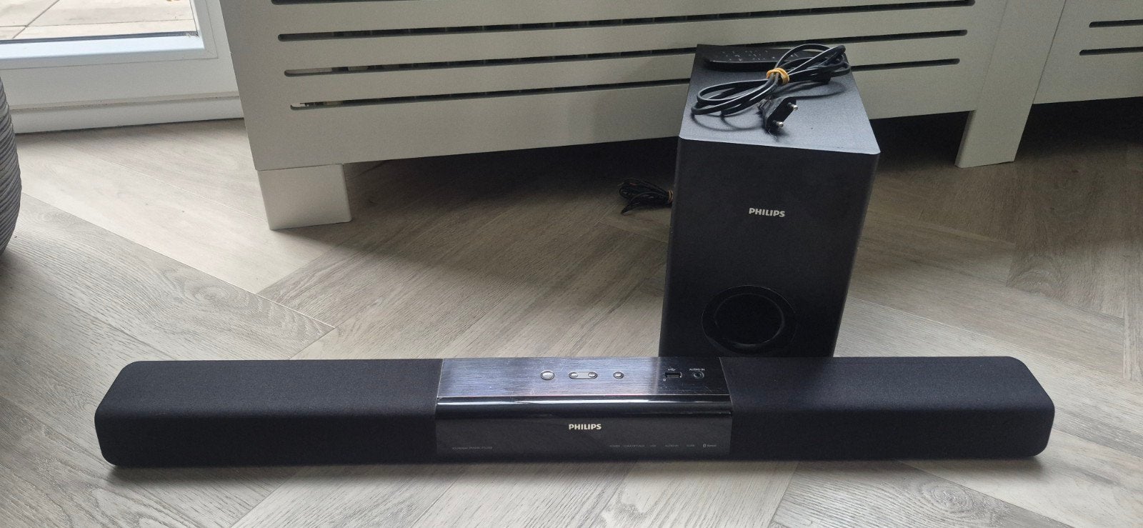 Philips Soundbar HTL2160/12 met subwoofer en AB, Ophalen of Verzenden, Met externe subwoofer, Gebruikt