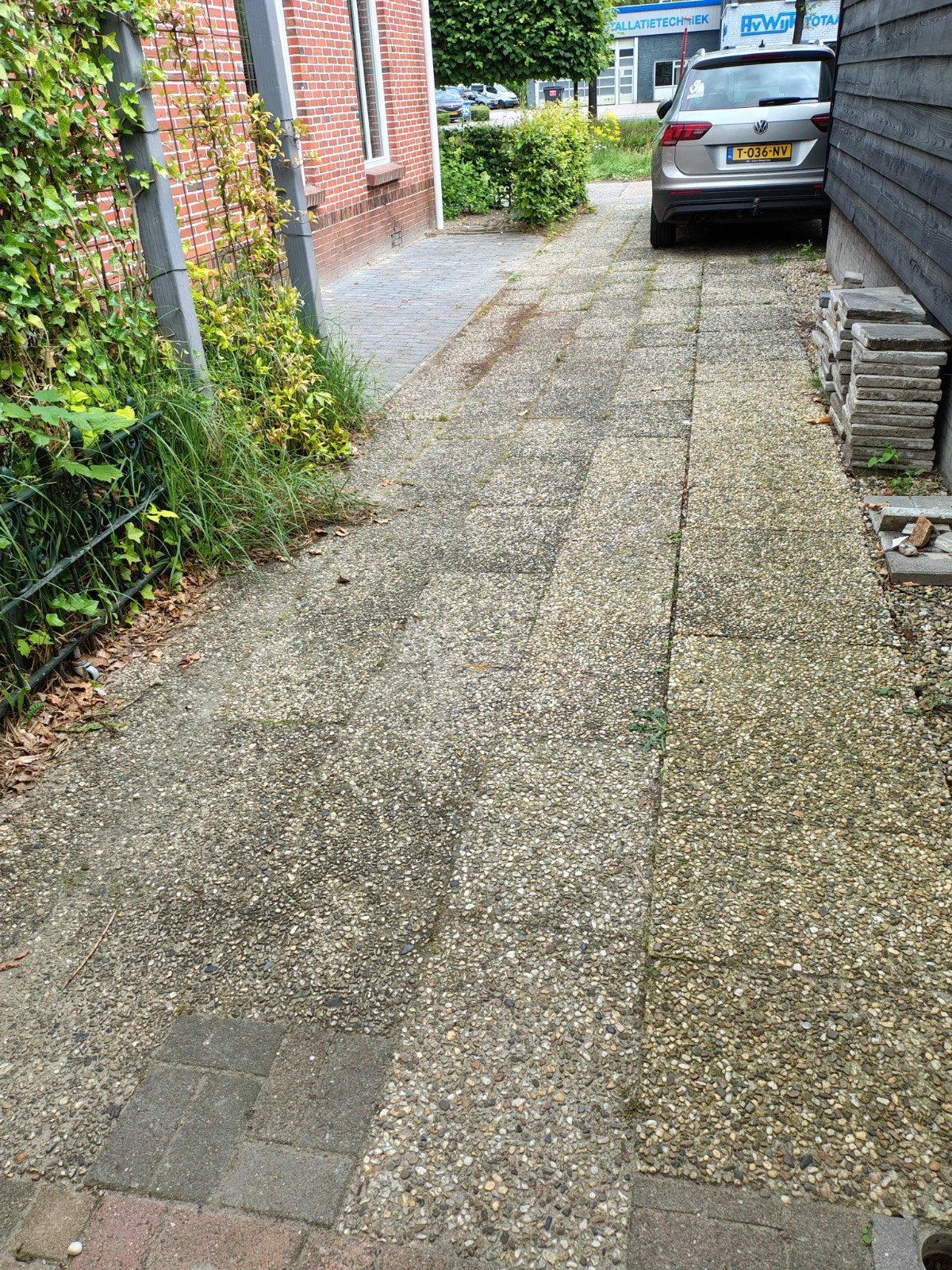 Grindtegels 40x60 cm, Ophalen of Verzenden, Gebruikt, Beton, Terrastegels