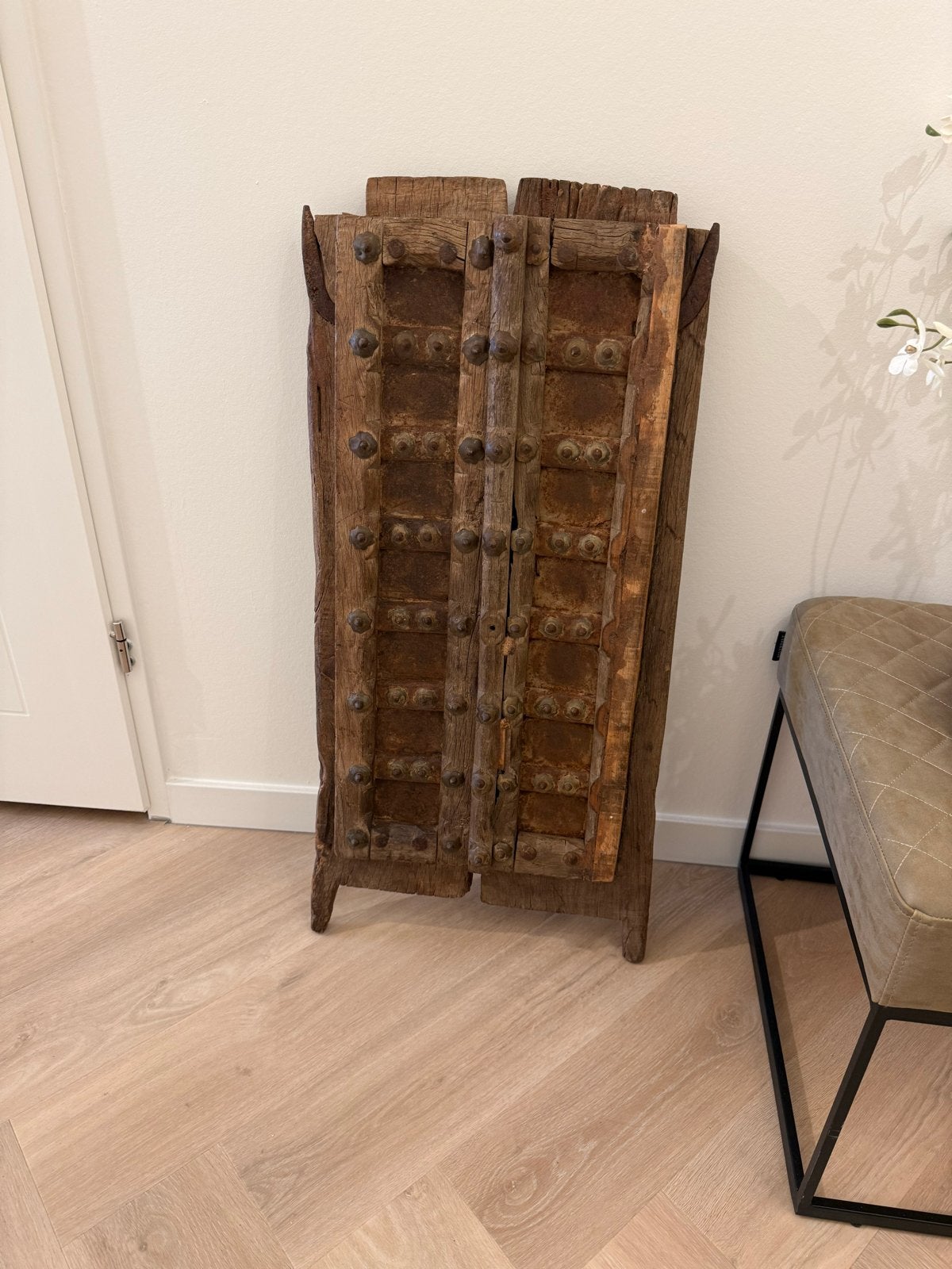 Antieke Indiase Deurpanelen - Unieke Decoratie, Ophalen, Hout, Bruin, Landelijk