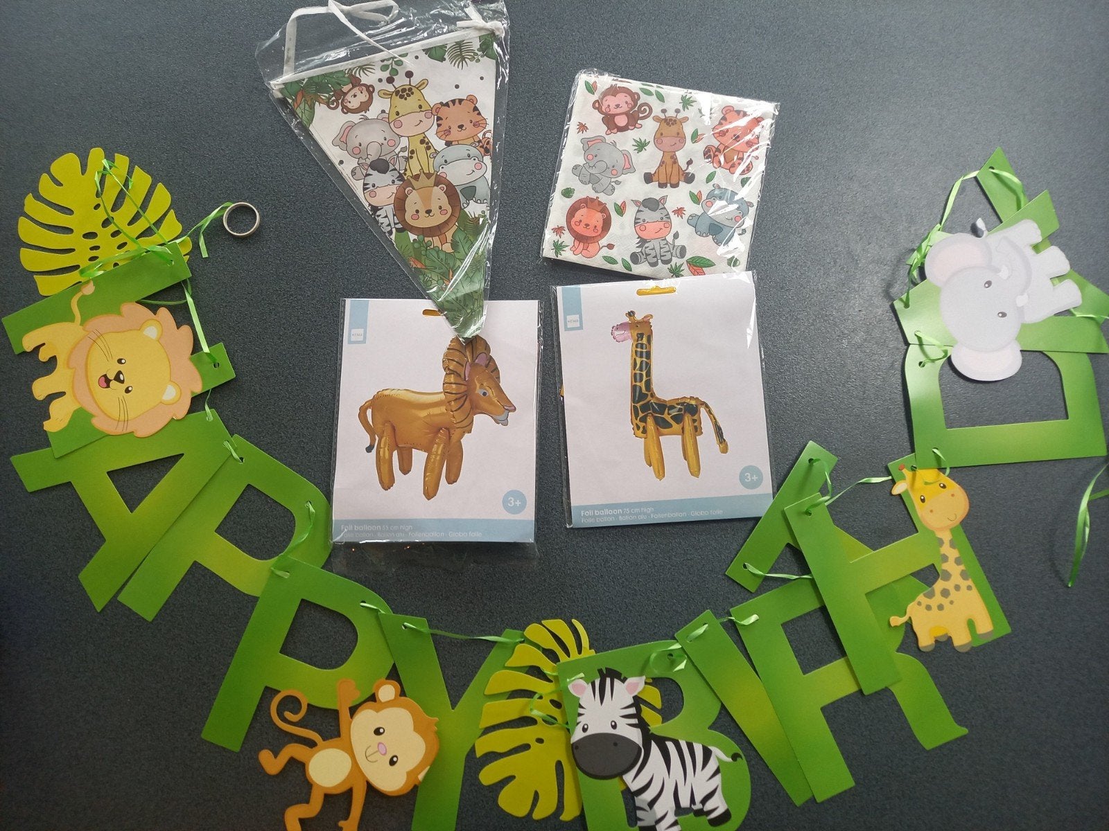 Versiering jungle kinderfeestje dieren, Ophalen of Verzenden, Zo goed als nieuw, Versiering, Verjaardag