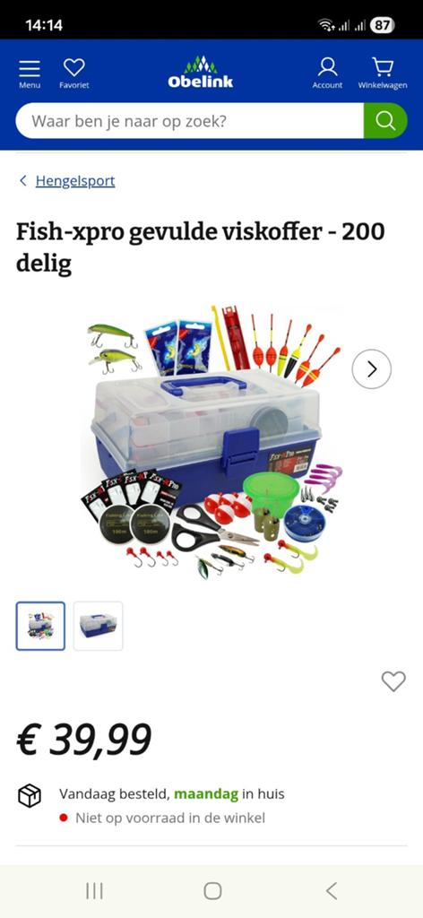 FSX-XPRO Gevulde Viskoffer - 200-delig Visgerei Set, Watersport en Boten, Ophalen of Verzenden