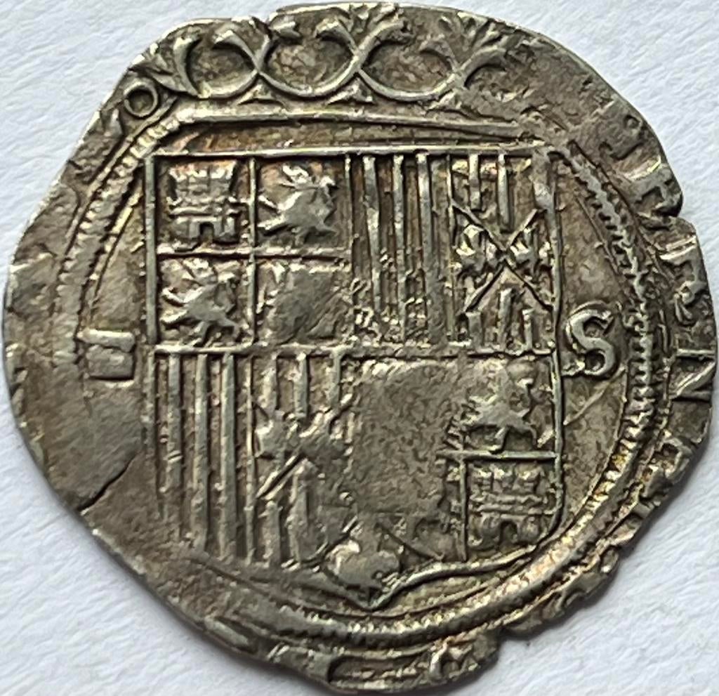 Sevilla zilveren real Ferdinand en Isabella, Ophalen of Verzenden, Overige landen, Losse munt, Zilver