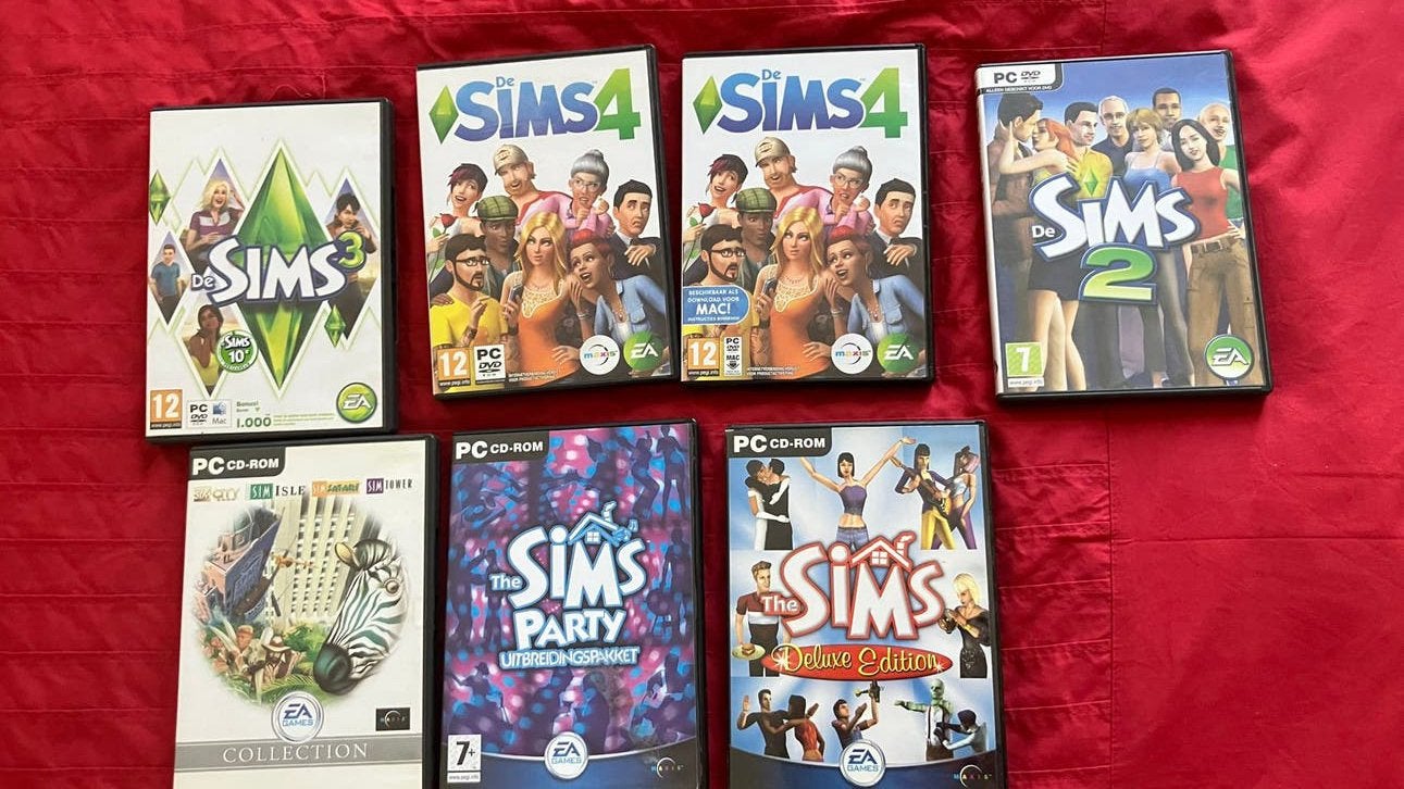 De Sims PC-games collectie (Sims 2, 3, 4 en uitbreidingen), Spelcomputers en Games, Gebruikt, 1 speler, Ophalen of Verzenden, Vanaf 12 jaar
