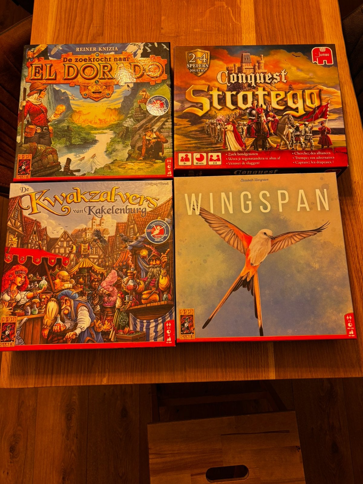 Bordspellen, Ophalen, Zo goed als nieuw