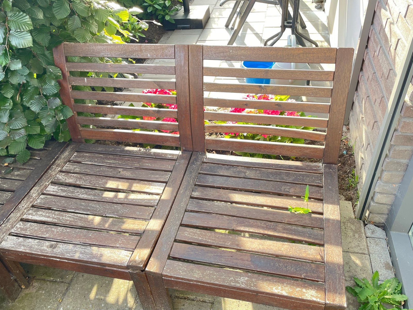 Ikea Applaro Loungeset / Tuinbanken en tafel, Ophalen, 4 zitplaatsen, Gebruikt, Loungeset