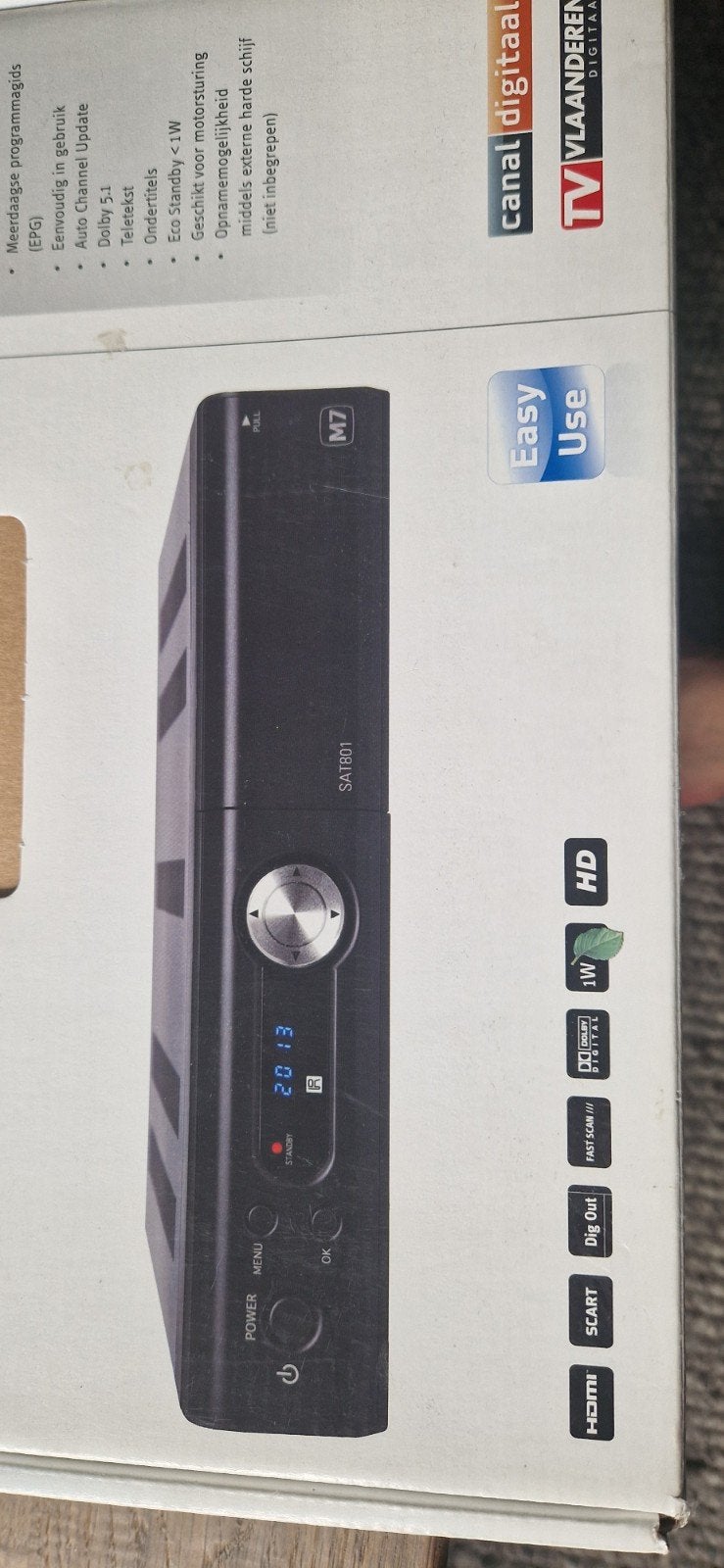 M7 SAT801 HD Decoder Canal Digitaal TV Vlaanderen, Ophalen, Gebruikt, Decoder