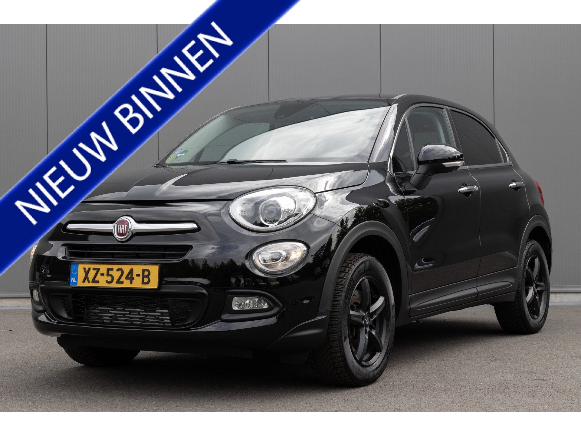 Fiat 500X 1.4 Turbo | NAVI | CLIMATE | CRUISE | KEYLESS STAR, Auto's, Gebruikt, 4 cilinders, Zwart, 600 kg