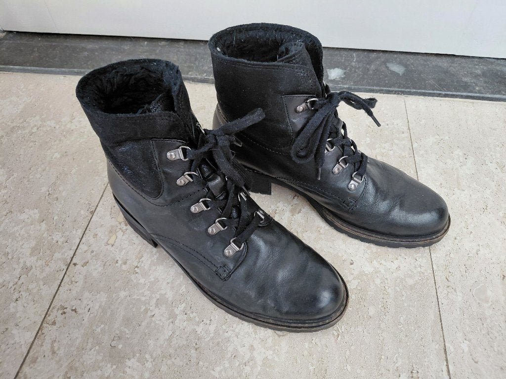 Gabor schoenen/Boots 8 of 42 leer zwart, Ophalen, Zo goed als nieuw, Zwart, Schoenen met lage hakken