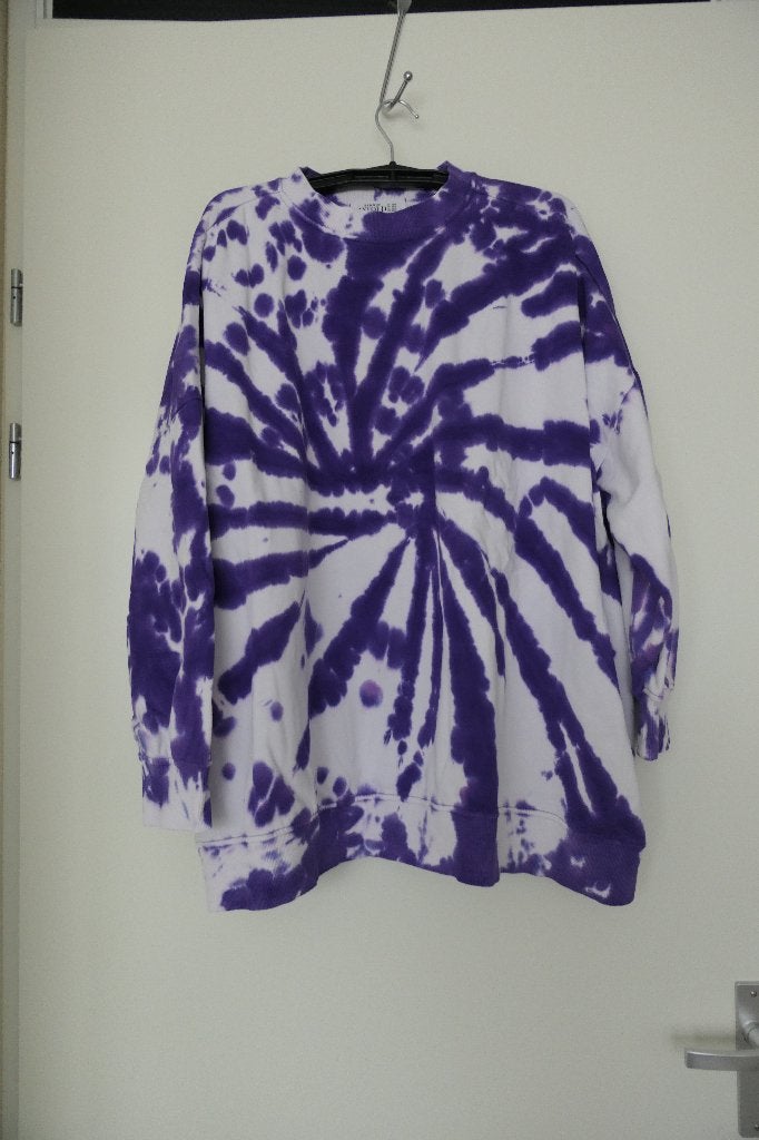 Ulla Popken, sweatshirt, oversized, batik,, Paars, Maat 46/48 (XL) of groter, Ulla Popken, Ophalen of Verzenden
