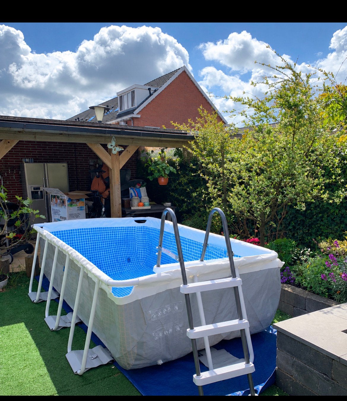 Intex Zwembad 3x1.75x0.8m met Zoutpomp en Ladder, Ophalen, Gebruikt, 80 tot 120 cm, Minder dan 200 cm