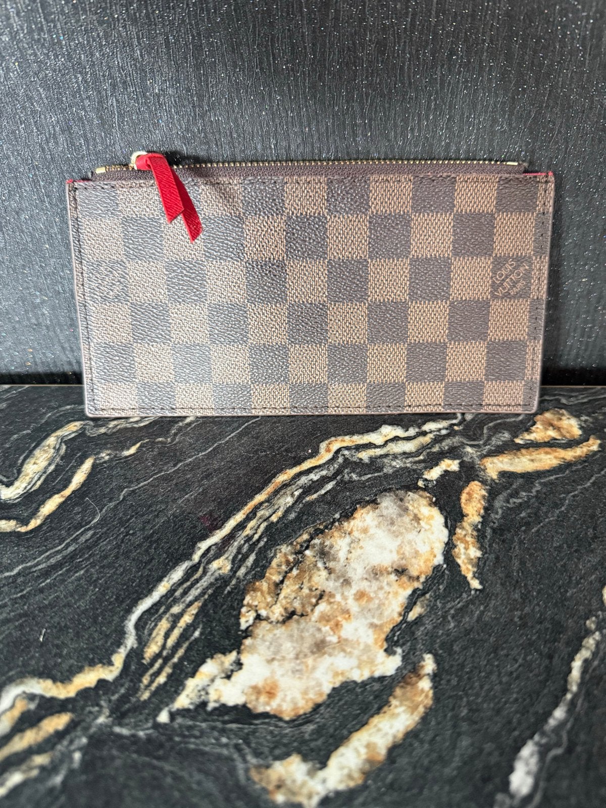 Louis Vuitton Damier Ebene sleuteletui/pasjeshouder, Ophalen of Verzenden, Bruin, Overige merken